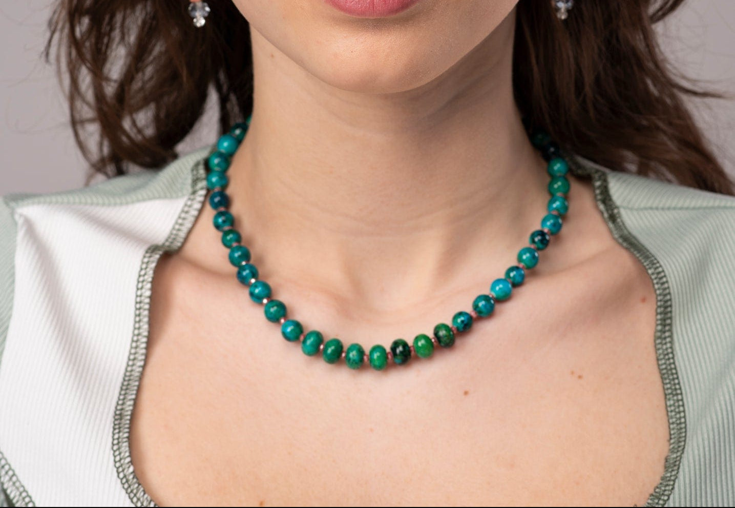 Necklace choker Chrysocolla Necklace/Choker
