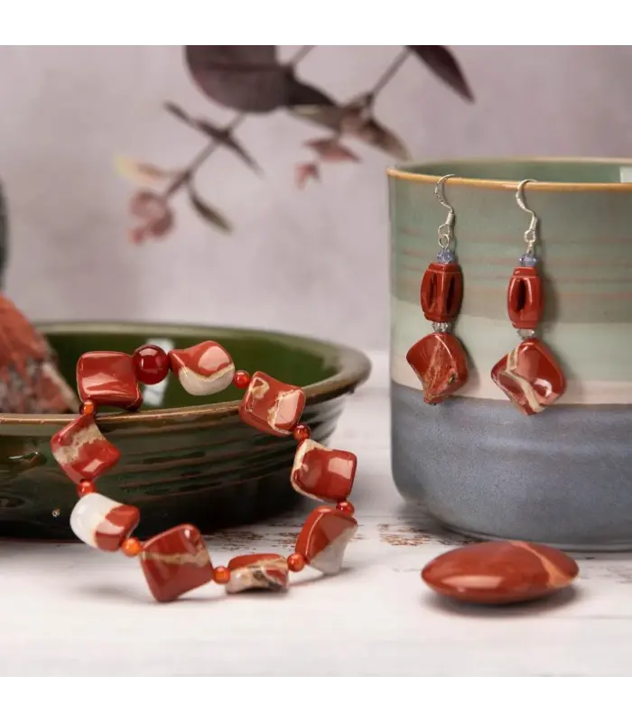 Earrings Fiery Red Jasper Earrings