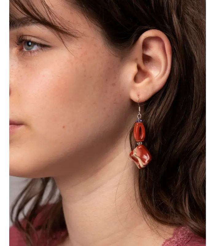 Earrings Fiery Red Jasper Earrings