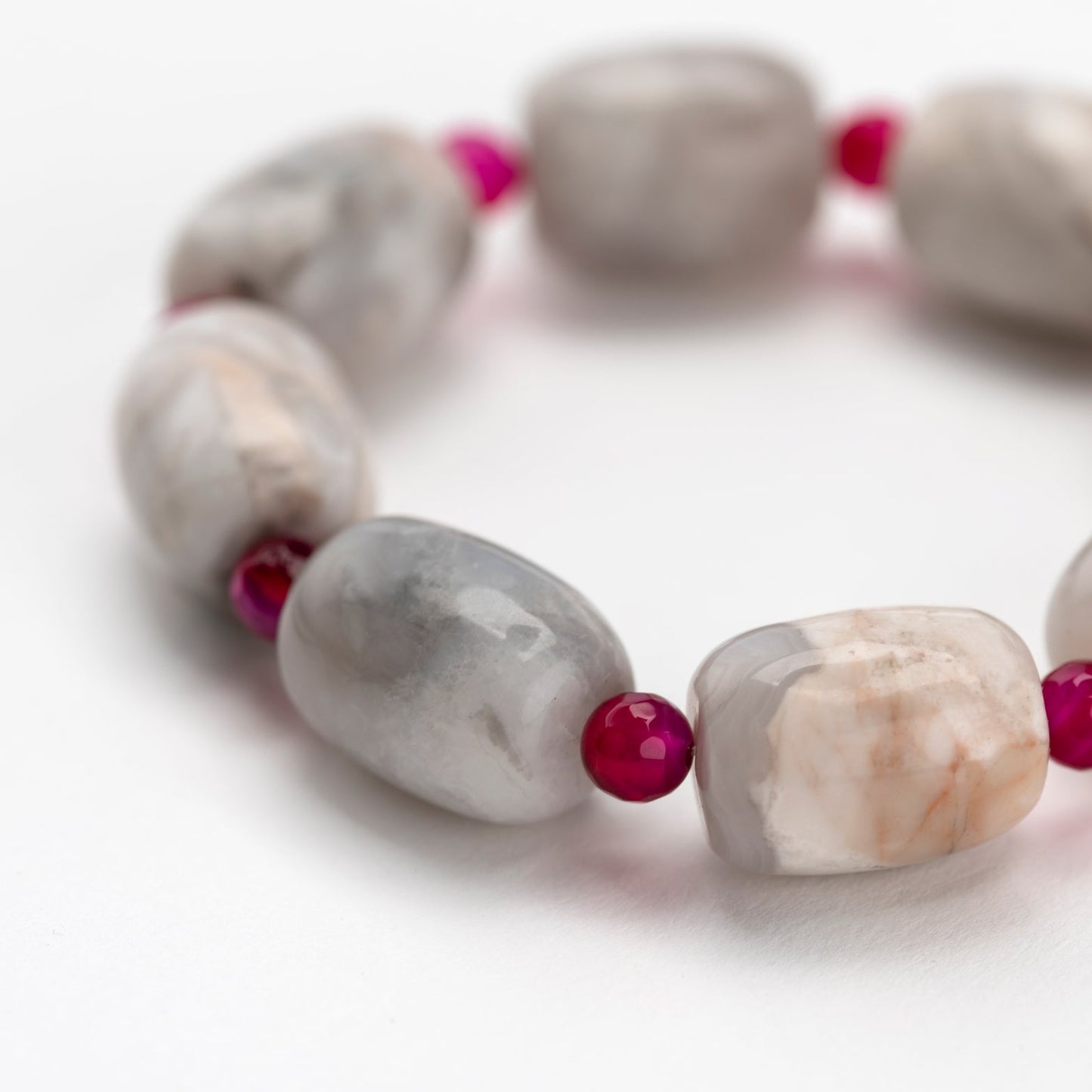 Bracelet Marble Faceted Glass Bracelet.