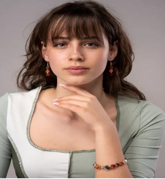 Bracelet Rhodonite and Carnelian Bracelet