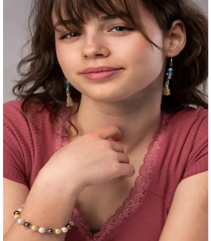 Earrings TASSEL Multi Swarovski Crystal Handmade Earrings