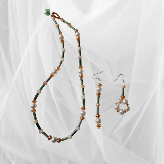 Earrings TUBES Collection: Moss Pearl Earrings