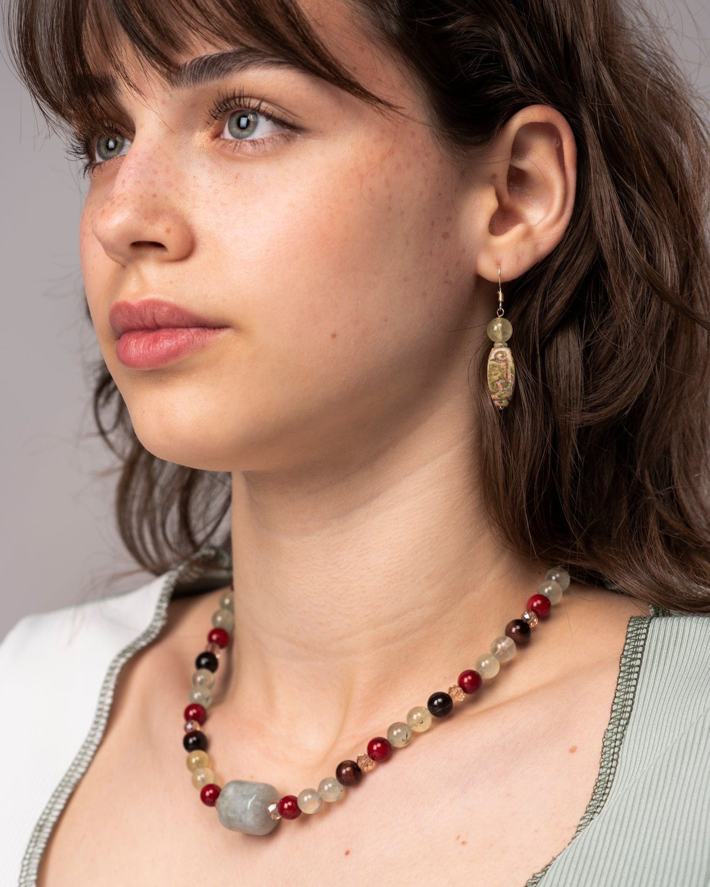 Necklace choker Vibrance Handmade Jade Necklace - Healing Crystal