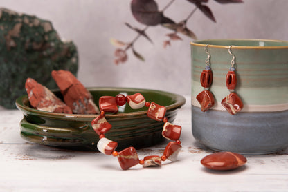 Fiery Red Jasper Earrings