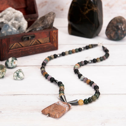 Men's Agate Slab Necklace