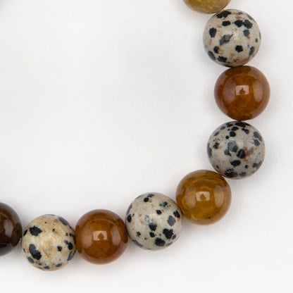 Unisex Dalmatian & Quartz Bracelet