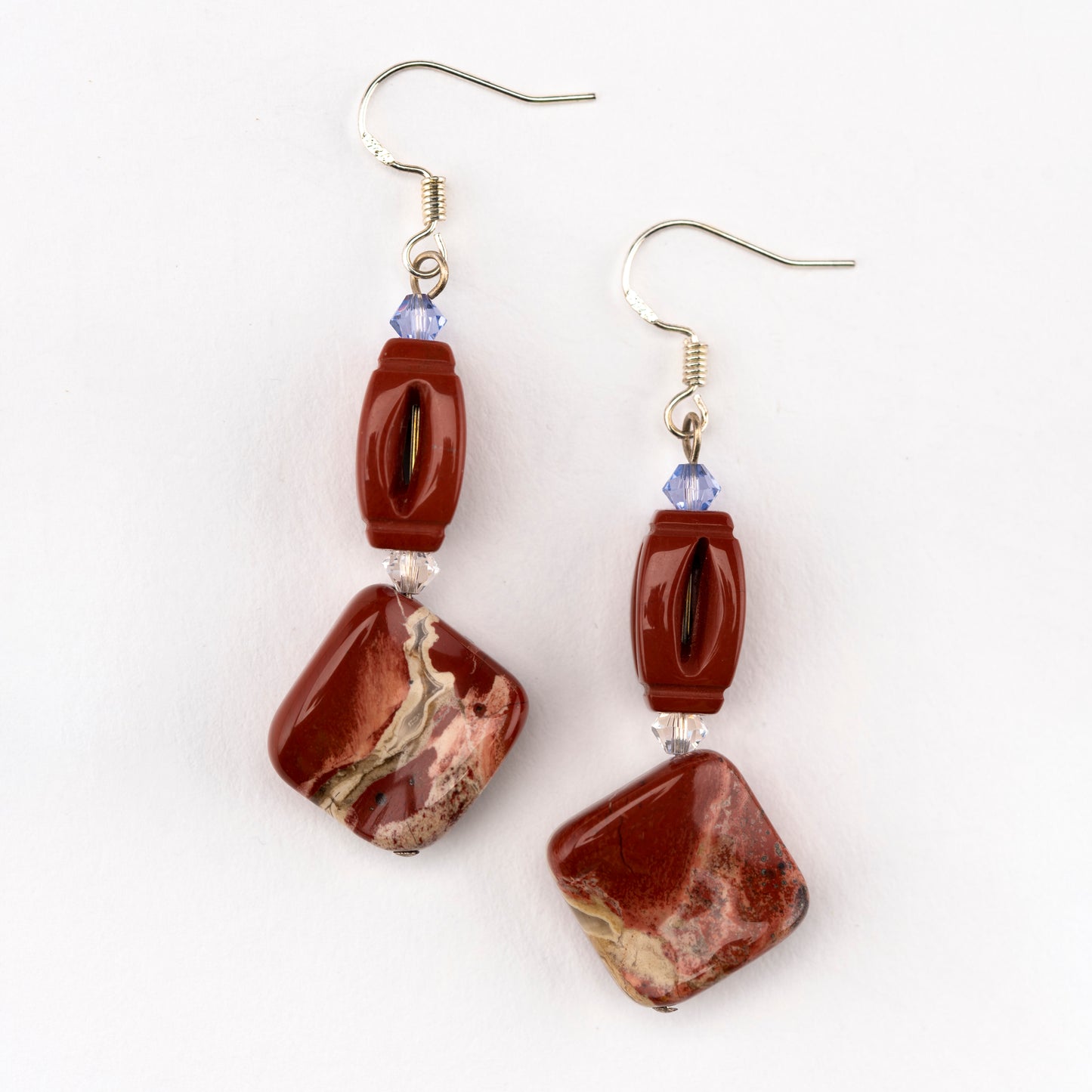 Fiery Red Jasper Earrings