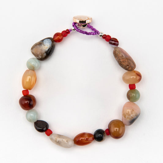 Rhodonite and Carnelian Bracelet