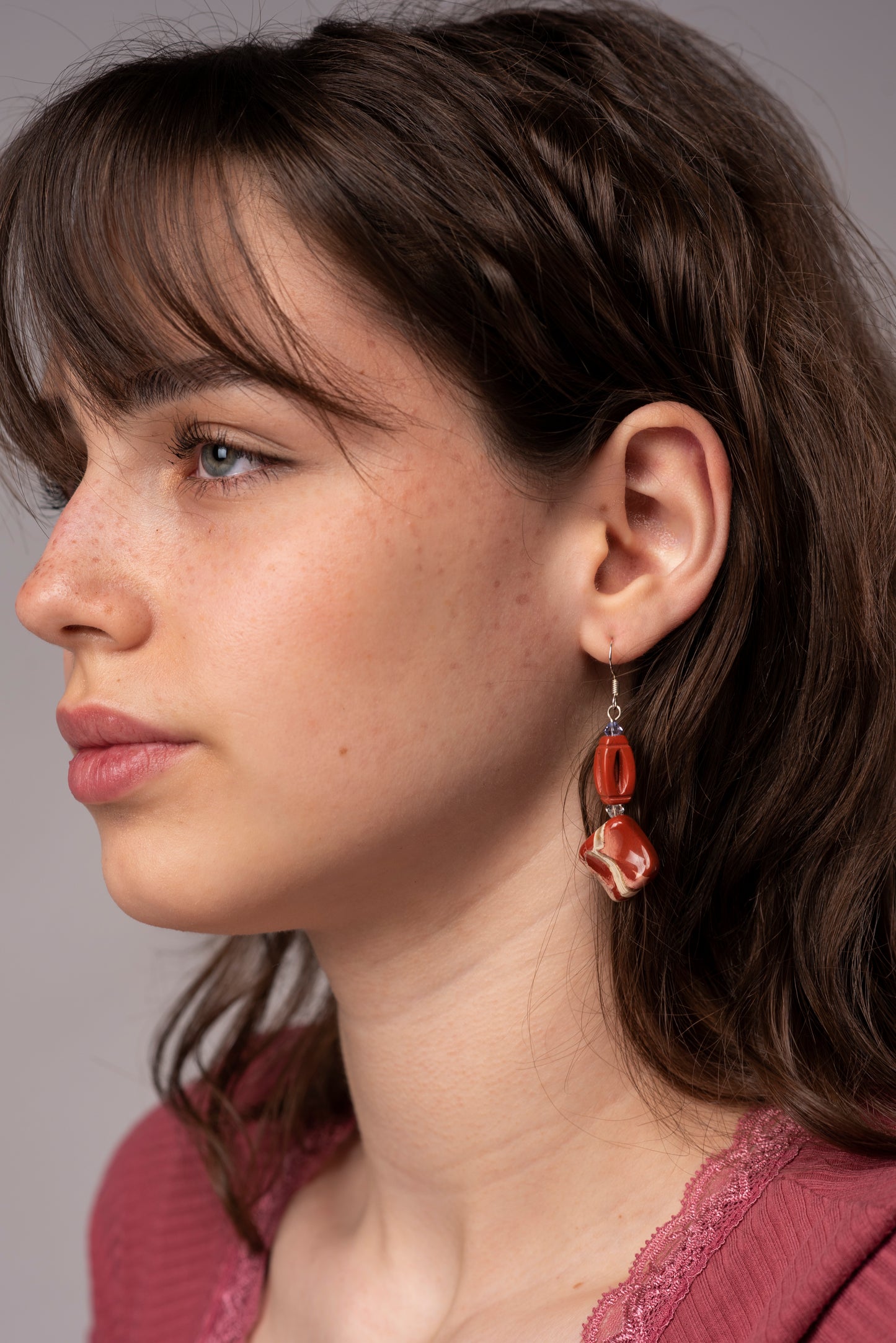 Fiery Red Jasper Earrings