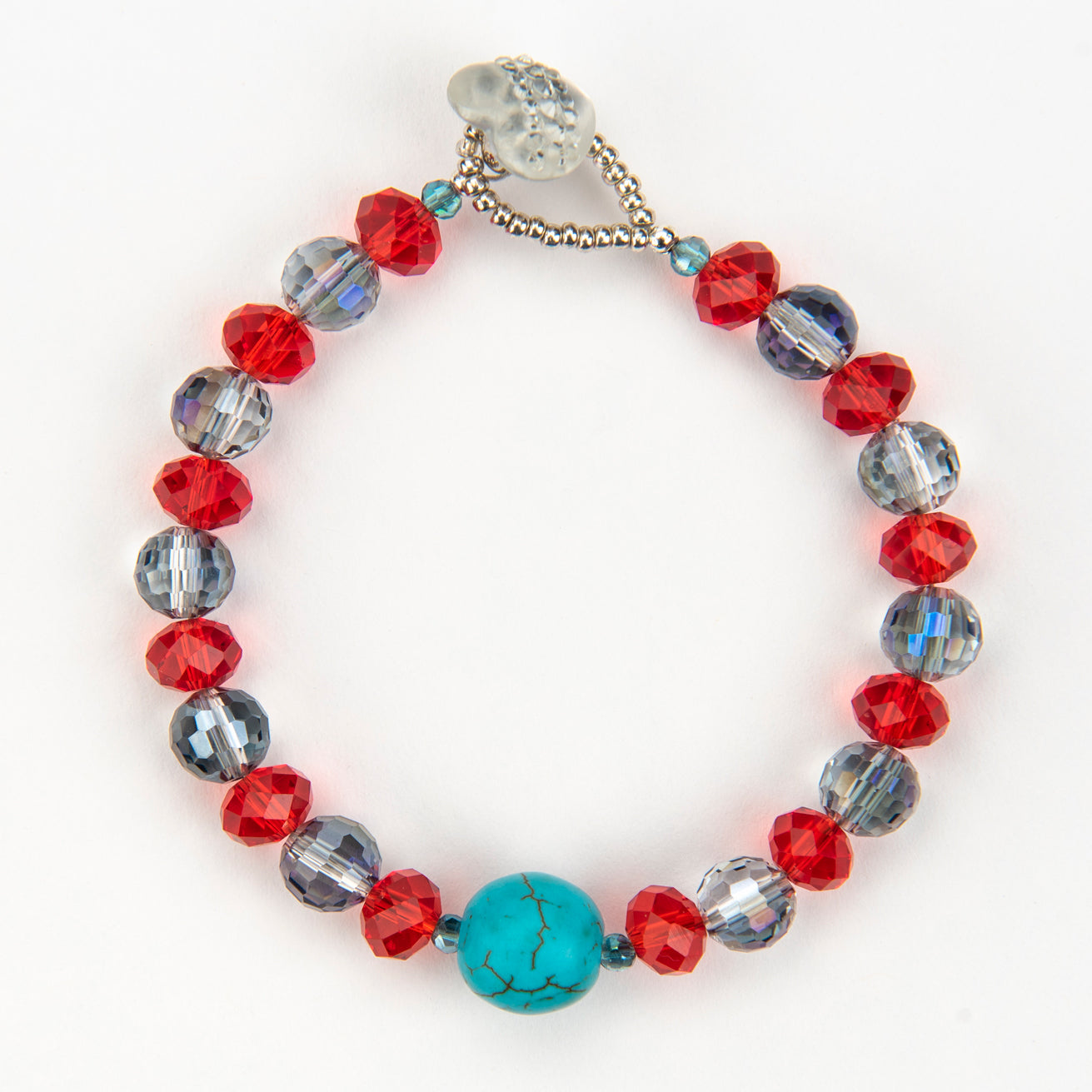 Turquoise Aura Glass Bracelet