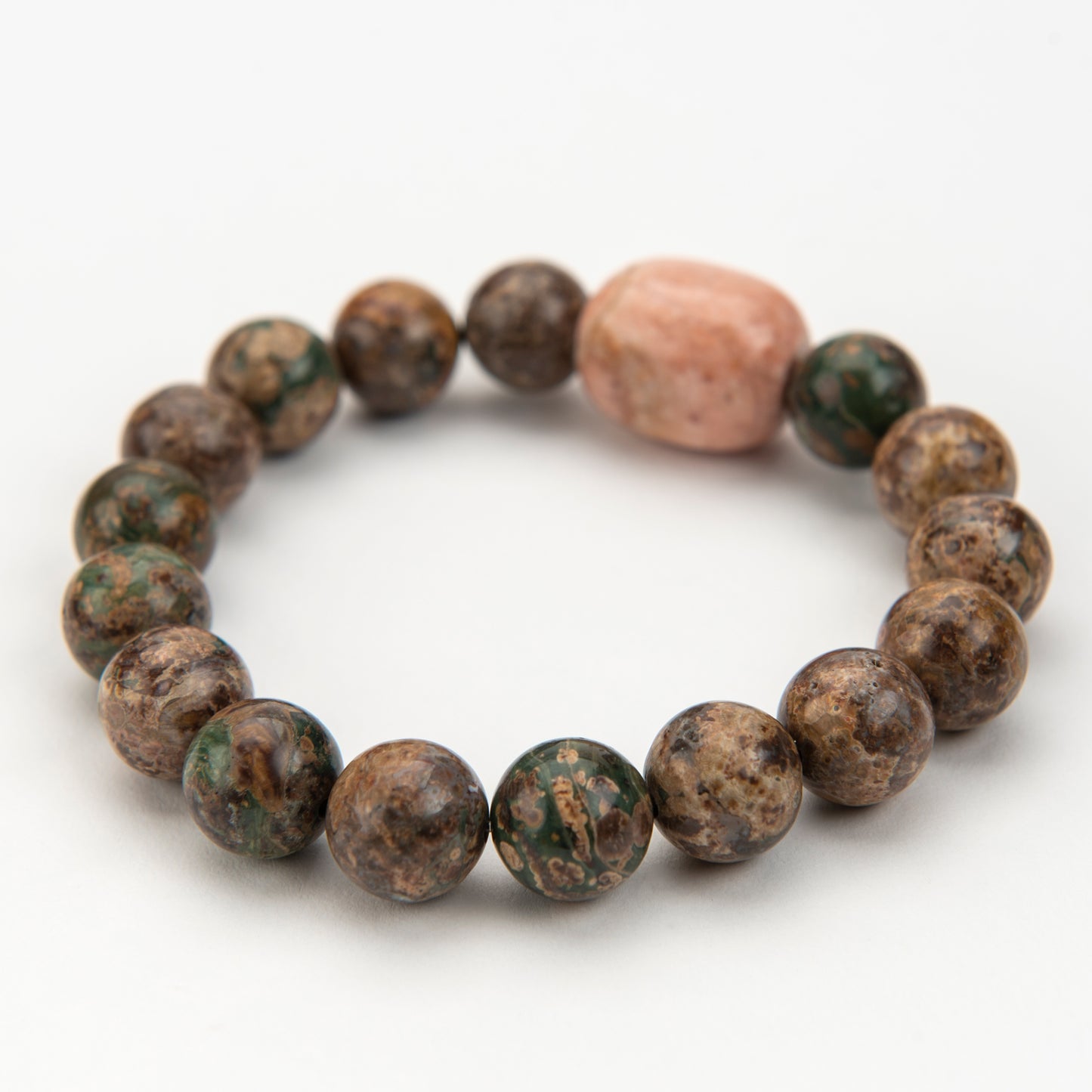 Unisex Jasper Jasper Barrel Bracelet