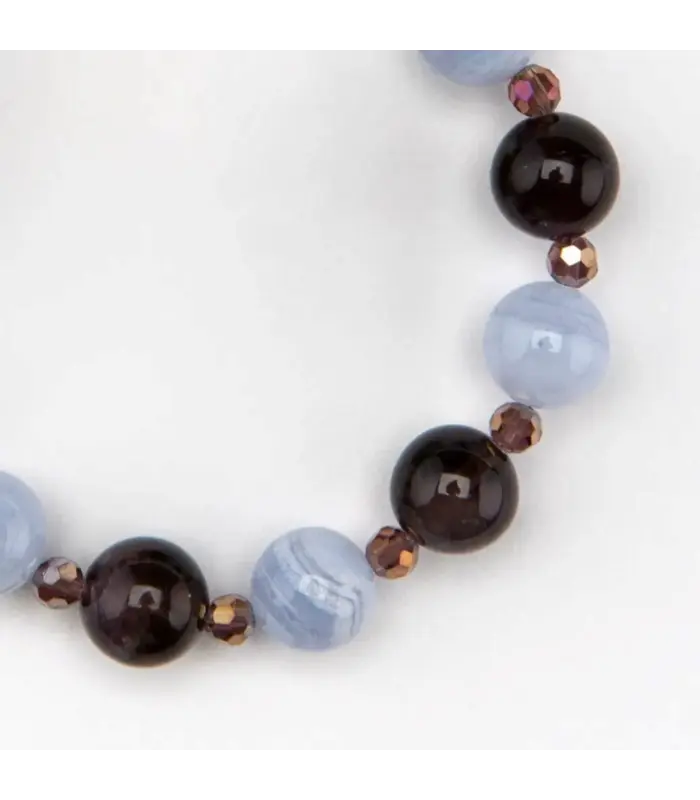 Bracelet Blue Lace Agate and Amethyst Bracelet
