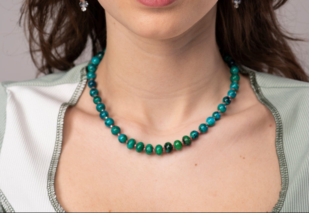 Necklace choker Chrysocolla Necklace/Choker