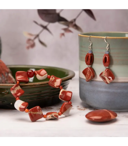 Bracelet Fiery Red Jasper and Carnelian Bracelet