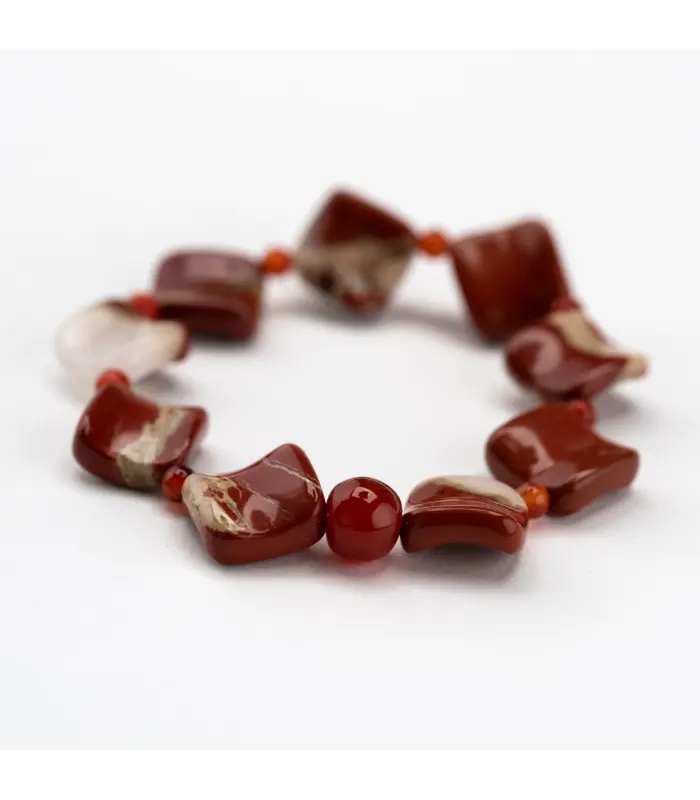 Bracelet Fiery Red Jasper and Carnelian Bracelet