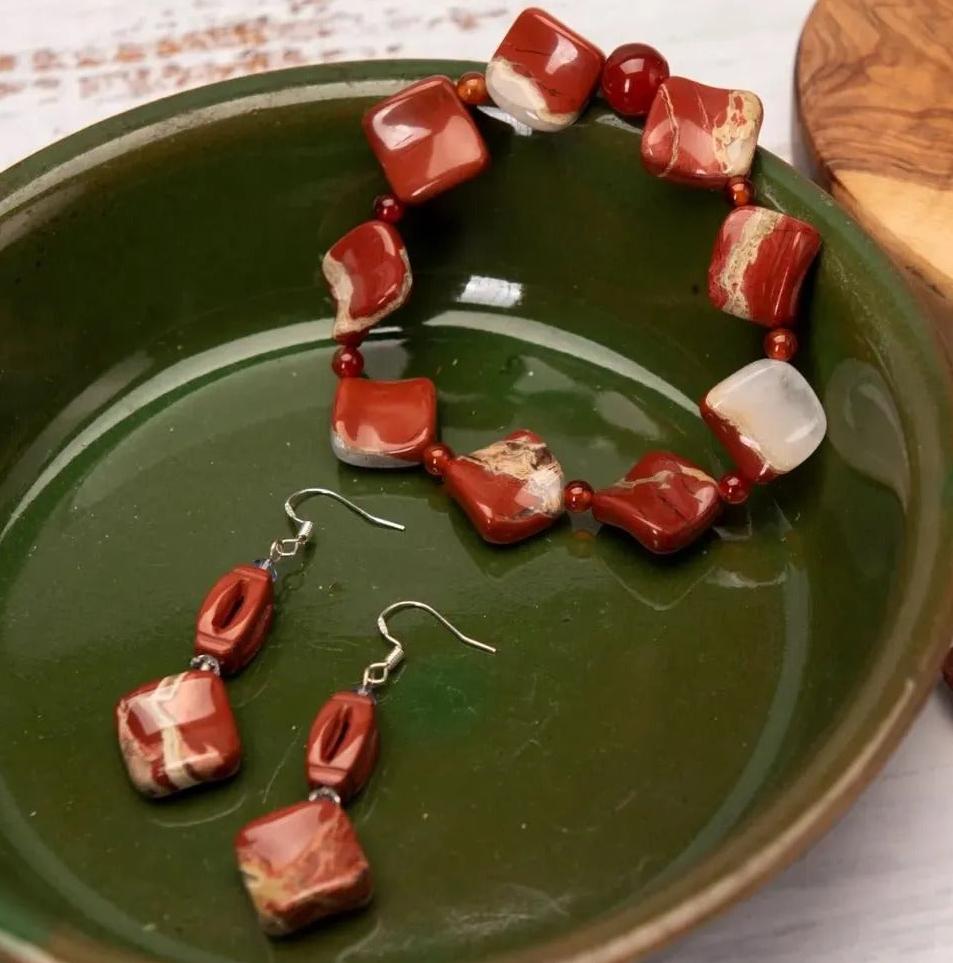 Earrings Fiery Red Jasper Earrings