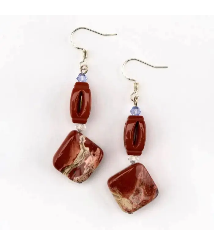 Earrings Fiery Red Jasper Earrings