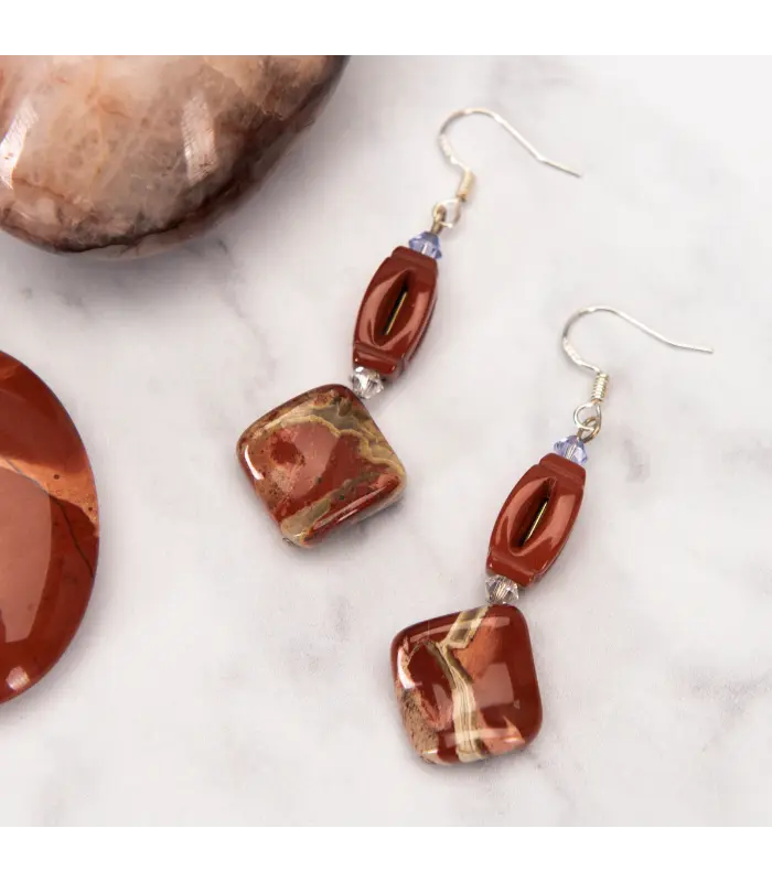 Earrings Fiery Red Jasper Earrings