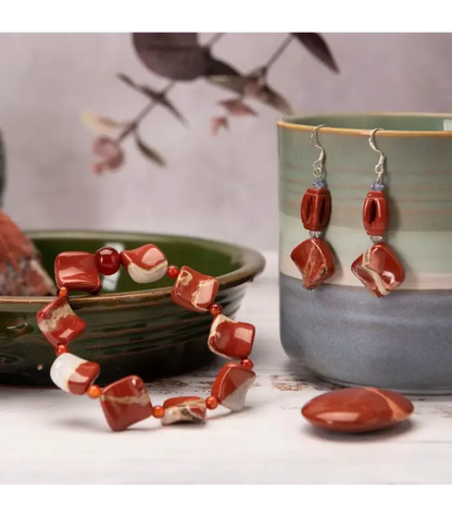 Earrings Fiery Red Jasper Earrings