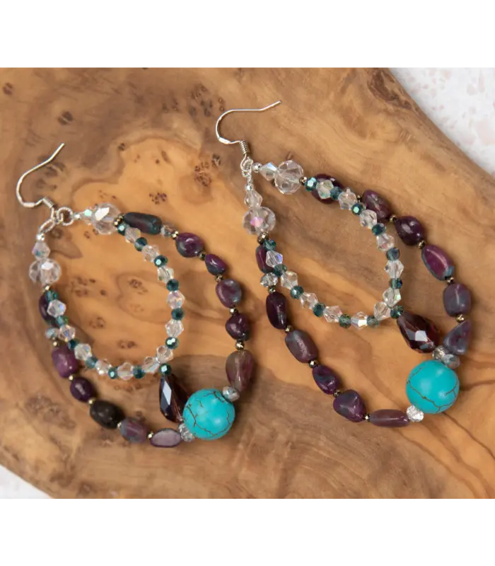 Earrings FLEXY Double Hoop Drop Earrings