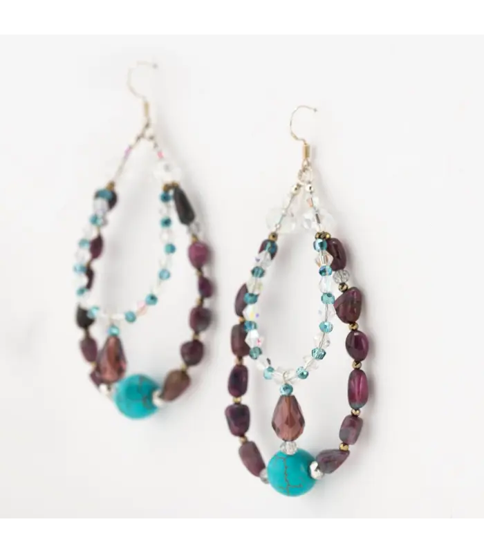 Earrings FLEXY Double Hoop Drop Earrings