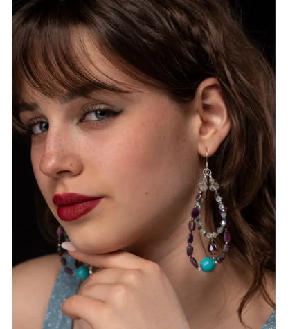 Earrings FLEXY Double Hoop Drop Earrings
