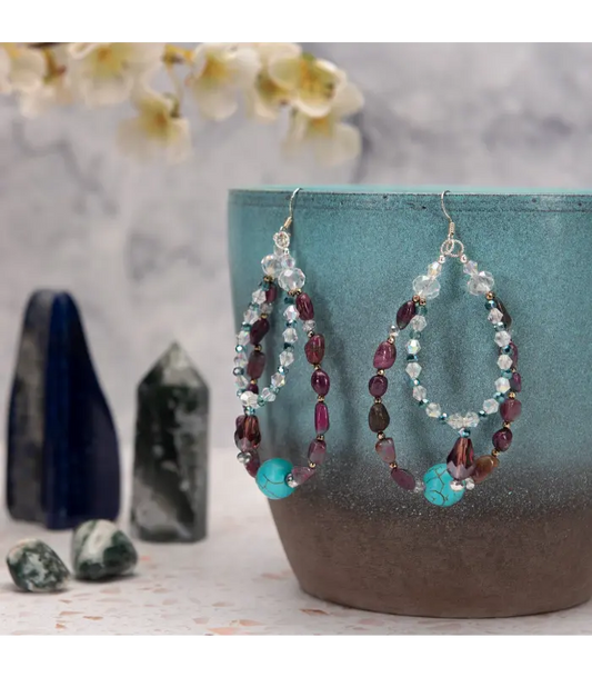 Earrings FLEXY Double Hoop Drop Earrings