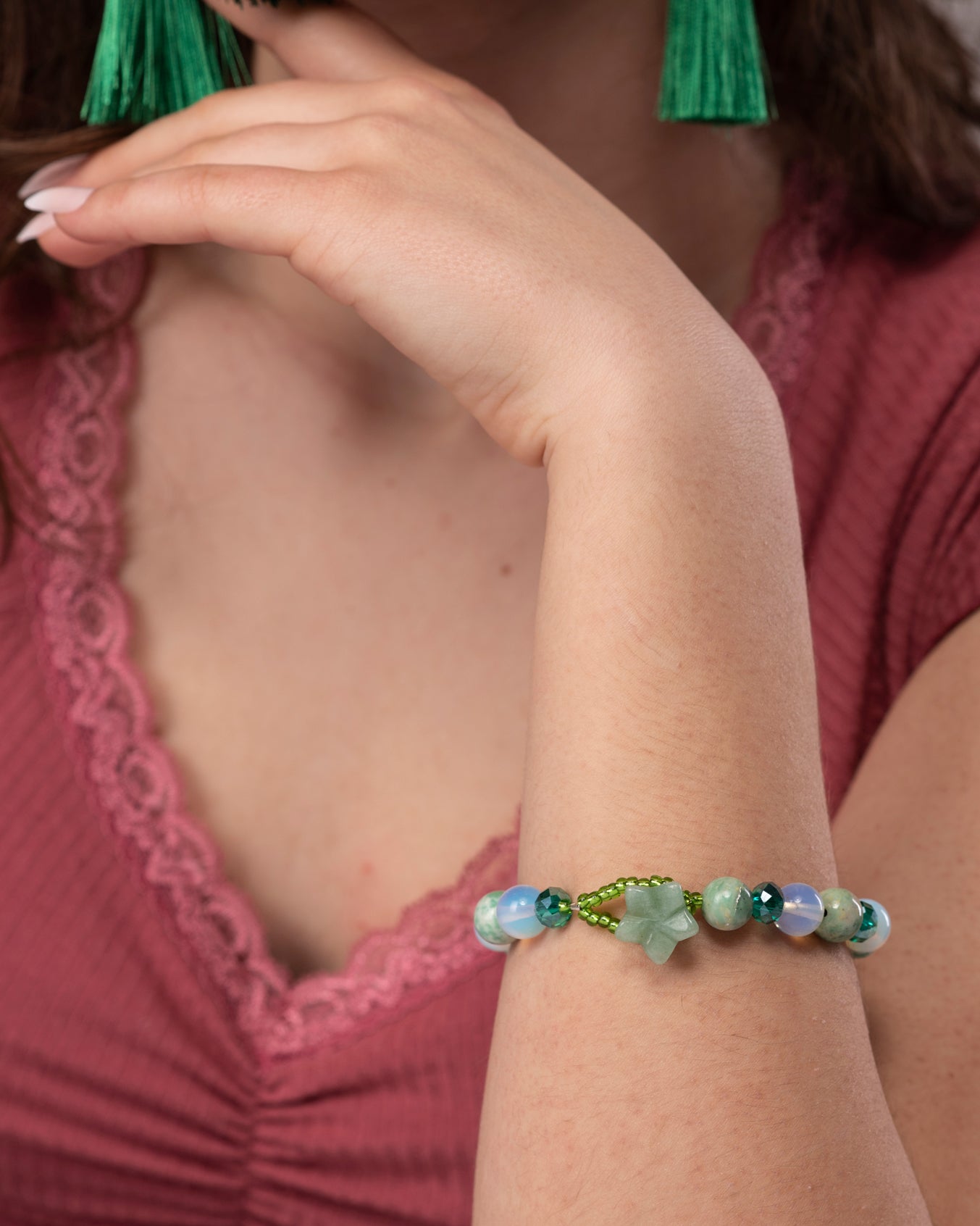 Bracelet Jade and Opalite Bracelet