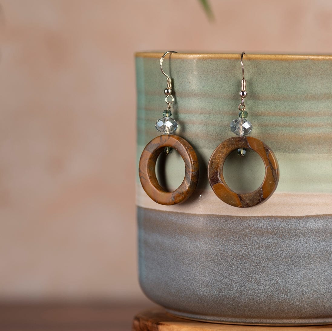 Earrings Jasper Circle Earrings