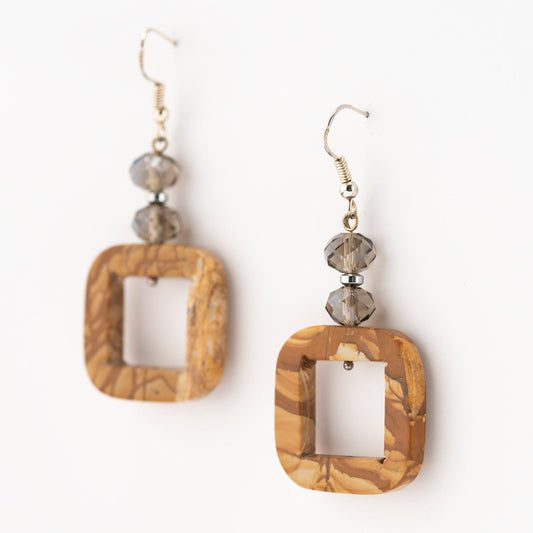 Earrings Jasper Glass Earrings