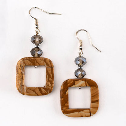 Earrings Jasper Glass Earrings