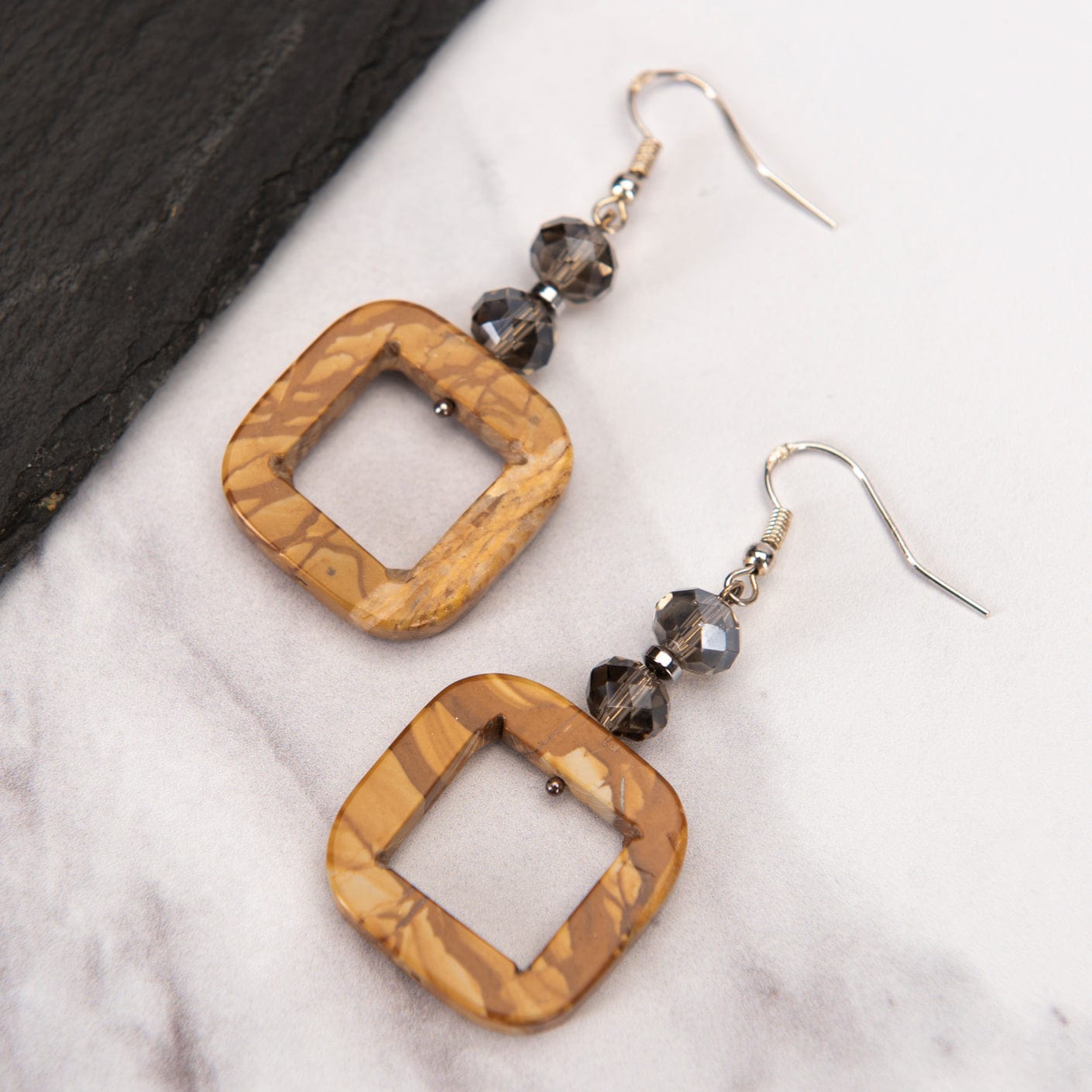 Earrings Jasper Glass Earrings