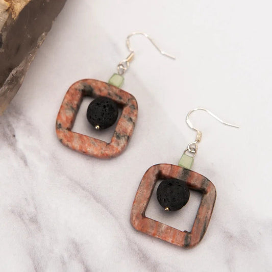 Earrings Lava Jasper Earrings