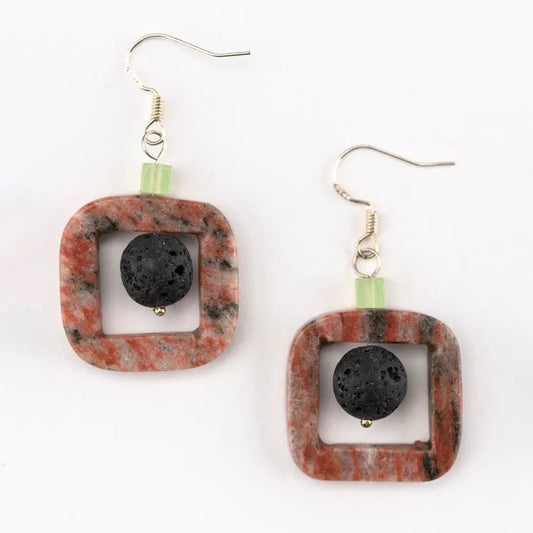 Earrings Lava Jasper Earrings