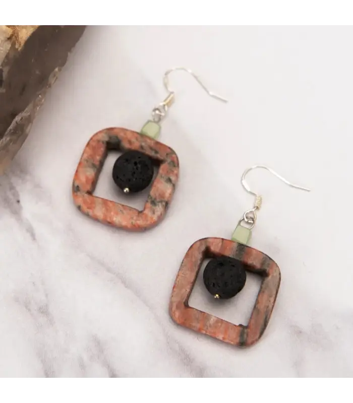 Earrings Lava Jasper Earrings