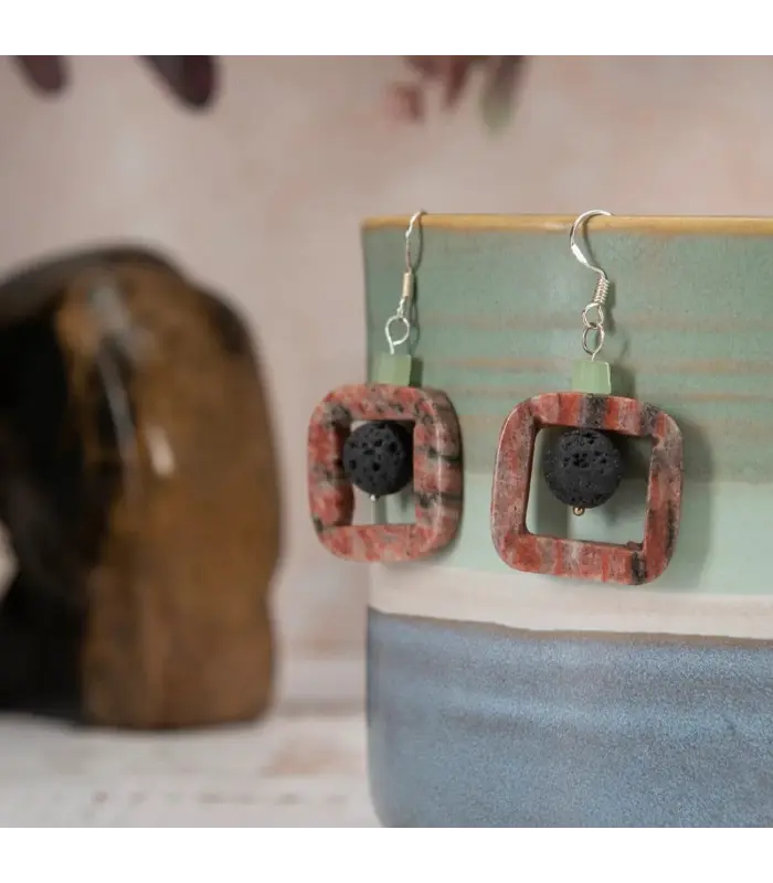 Earrings Lava Jasper Earrings