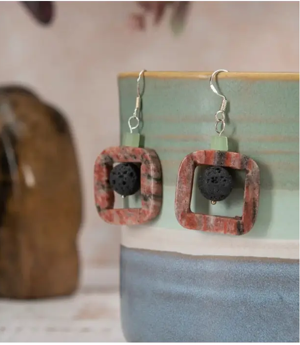 Earrings Lava Jasper Earrings