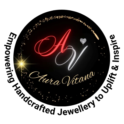 Aura Vitana logo with red and white text on a black background