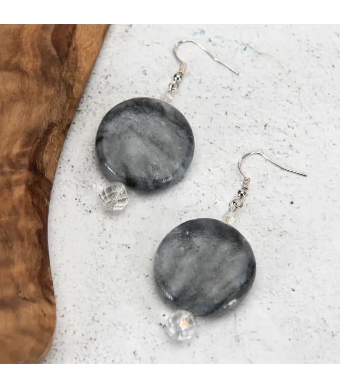 Earrings Marble Aura Glass Earrings