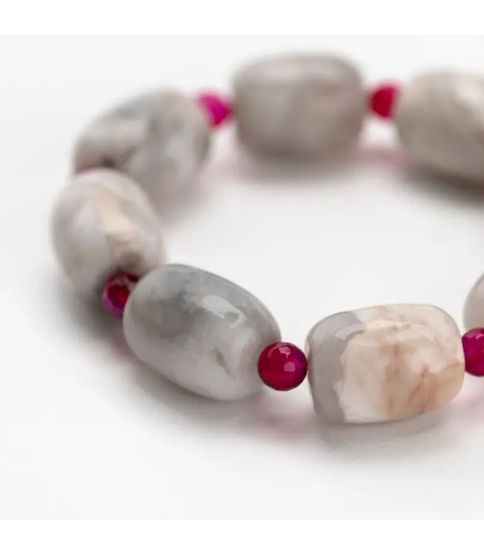 Bracelet Marble Faceted Glass Bracelet.