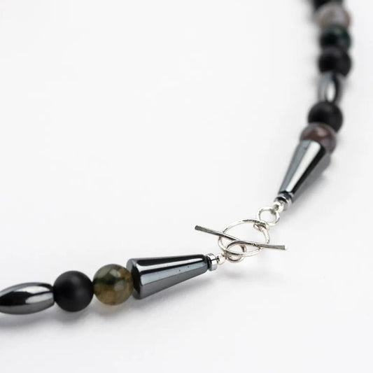 Men's necklace Men's Agate Slab Necklace