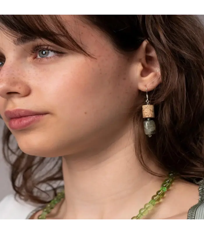 Earrings Prehnite Epidote and Jasper Earrings