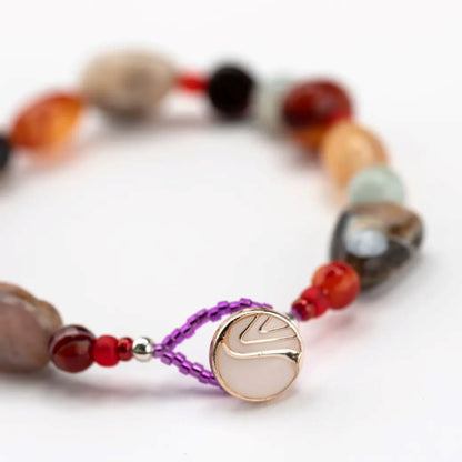 Bracelet Rhodonite and Carnelian Bracelet