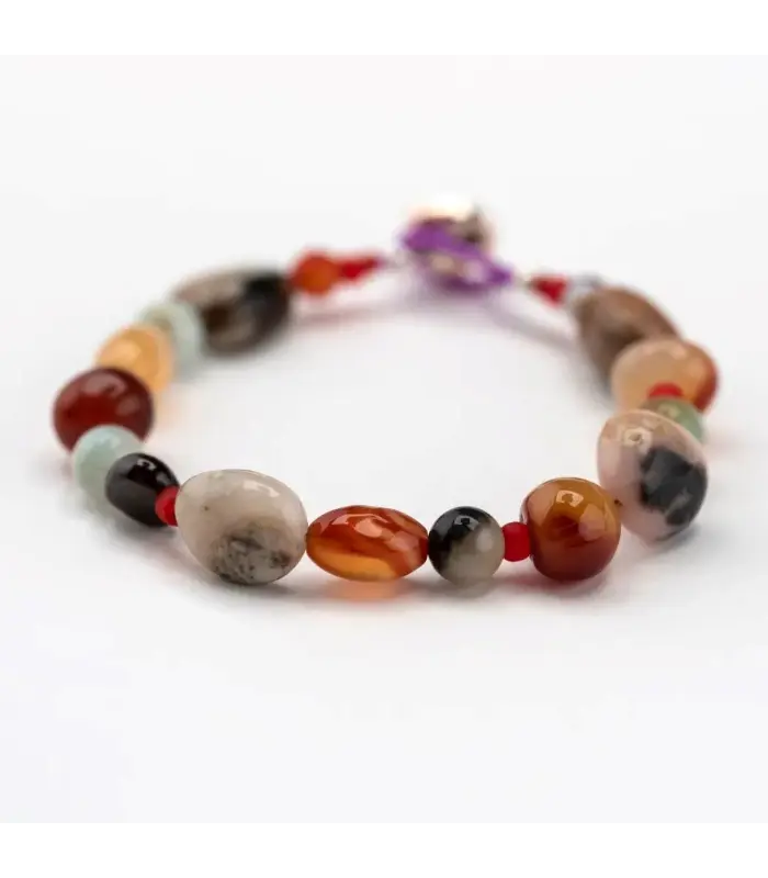 Bracelet Rhodonite and Carnelian Bracelet