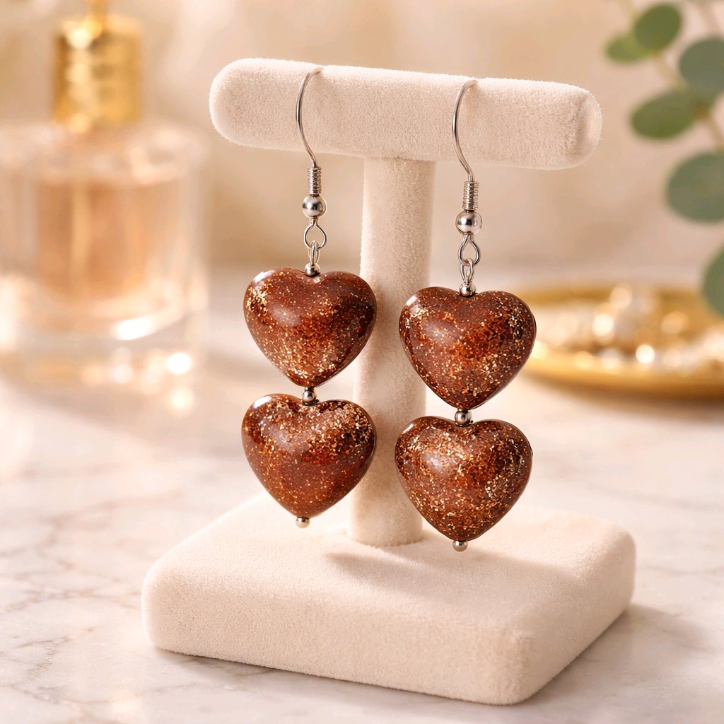 Earrings Shimatwin Heart Earrings