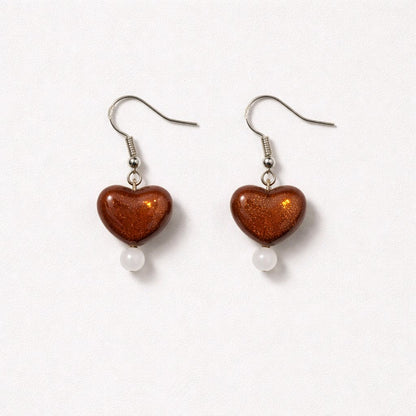 Shimmering Heart Earrings