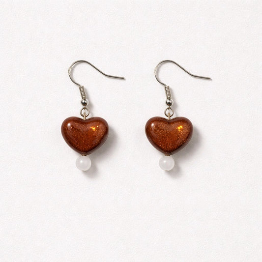 Shimmering Heart Earrings