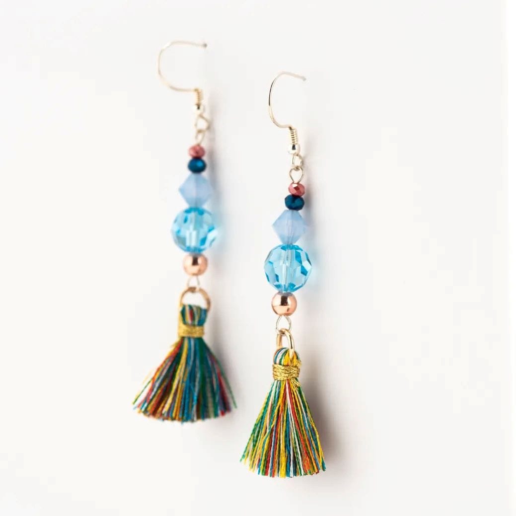 Earrings TASSEL Multi Swarovski Crystal Earrings