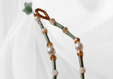 Bundled Set TUBES Collection Bundle: Asymmetrical Moss Pearl Necklace and Earrings
